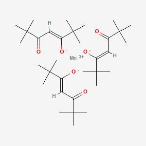Chemical structure of Tris(2,2,6,6-tetramethyl-3,5-heptanedionato)manganese(III)