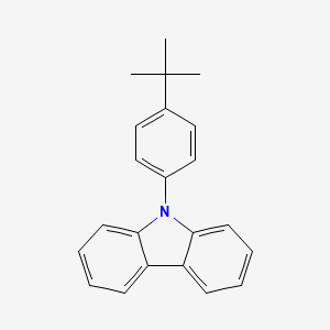 Chemical structure of 9-(4-tert-Butylphenyl)-9H-carbazole
