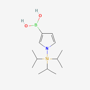 Chemical structure of 1-(Triisopropylsilyl)-1H-pyrrole-3-boronic acid