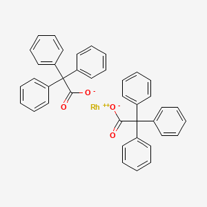 Chemical structure of Tetrakis(triphenylacetato)dirhodium(II)