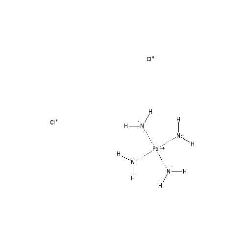 Chemical structure of Tetraamminepalladium(II) dichloride
