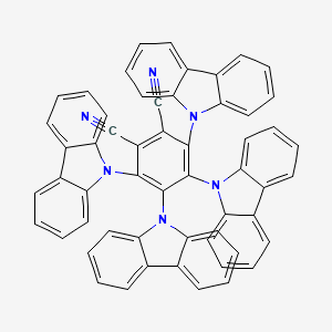 Chemical structure of 3,4,5,6-tetrakis(carbazol-9-yl)-1,2-dicyanobenzene