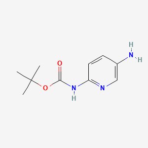 Chemical structure of Tert-butyl 5-aminopyridin-2-ylcarbamate