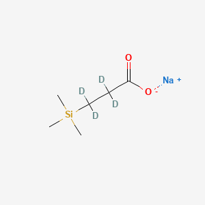 Chemical structure of 3-(Trimethylsilyl)propionic-2,2,3,3-d4 acid sodium salt