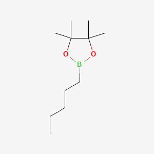 Chemical structure of 4,4,5,5-tetramethyl-2-pentyl-1,3,2-dioxaborolane