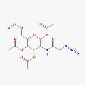 Chemical structure of 1,3,4,6-Tetra-O-acetyl-2-deoxy-2-[(2-azidoacetyl)amino]-β-D-glucopyranose