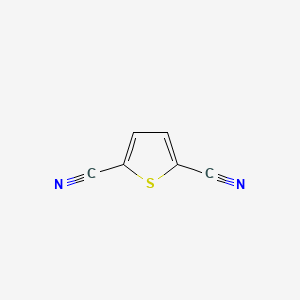 Chemical structure of thiophene-2,5-dicarbonitrile
