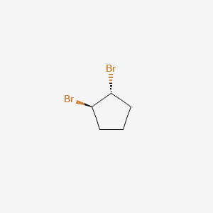 Chemical structure of trans-1,2-Dibromocyclopentane