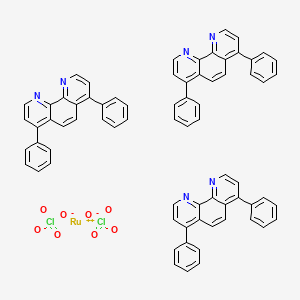Chemical structure of Tris(4,7-diphenyl-1,10-phenanthroline)ruthenium(II) bis(perchlorate)