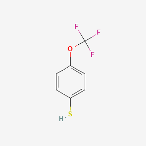 Chemical structure of 4-(Trifluoromethoxy)thiophenol