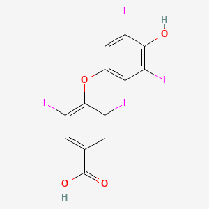Chemical structure of 4-(4-hydroxy-3,5-diiodophenoxy)-3,5-diiodobenzoic acid