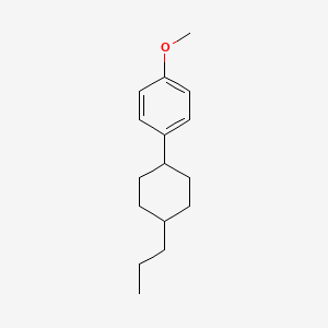 Chemical structure of 4-(trans-4-Propylcyclohexyl)-1-methoxy-benzene