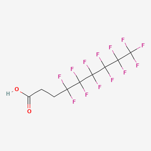 Chemical structure of 4,4,5,5,6,6,7,7,8,8,9,9,9-Tridecafluorononanoic acid
