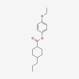 Chemical structure of trans-4-Ethoxy-phenyl 4-propylcyclohexanecarboxylate