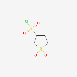 Chemical structure of tetrahydrothiophene-3-sulfonyl chloride 1,1-dioxide