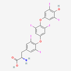 Chemical structure of Thyroxine-4-hydroxy-3,5-diiodophenyl Ether