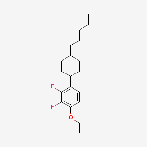 Chemical structure of trans-1-Ethoxy-2,3-difluoro-4-(4-pentylcyclohexyl)benzene