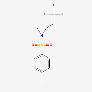 Chemical structure of 1-Tosyl-2-(2,2,2-trifluoroethyl)aziridine