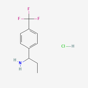 Chemical structure of 1-(4-(trifluoromethyl)phenyl)propan-1-amine hydrochloride