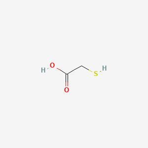 Chemical structure of Thioglycolic acid