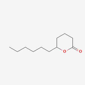 Chemical structure of delta-UNDECALACTONE