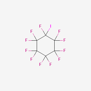 Chemical structure of Undecafluoroiodocyclohexane (stabilized with Copper chip)