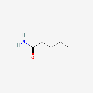 Chemical structure of Valeramide