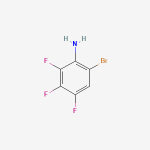Chemical structure of 2-Bromo-4,5,6-trifluoroaniline