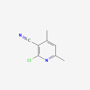 Chemical structure of 2-Chloro-4,6-dimethylpyridine-3-carbonitrile