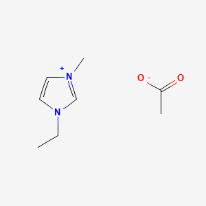 Chemical structure of 1-Ethyl-3-methylimidazolium acetate