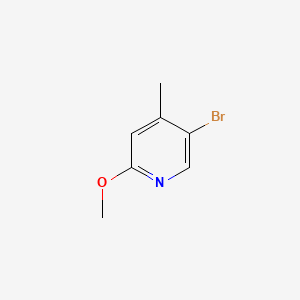 Chemical structure of 5-Bromo-2-methoxy-4-methylpyridine