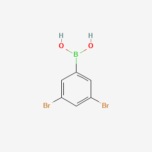 Chemical structure of 3,5-Dibromophenylboronic acid(contains varying amounts of Anhydride)