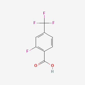 Chemical structure of 2-Fluoro-4-(trifluoromethyl)benzoic acid