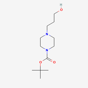 Chemical structure of 1-Boc-4-(3-hydroxypropyl)piperazine
