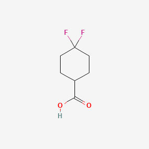 Chemical structure of 4,4-Difluorocyclohexanecarboxylic acid