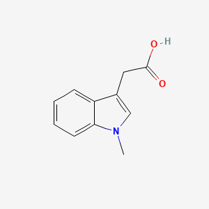 Chemical structure of 1-Methyl-3-indoleacetic acid