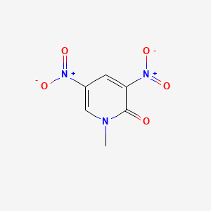 Chemical structure of 1-Methyl-3,5-dinitropyridin-2(1H)-one