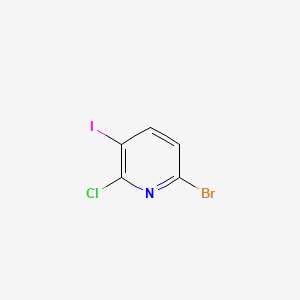 Chemical structure of 6-Bromo-2-chloro-3-iodopyridine
