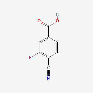 Chemical structure of 4-Cyano-3-fluorobenzoic acid