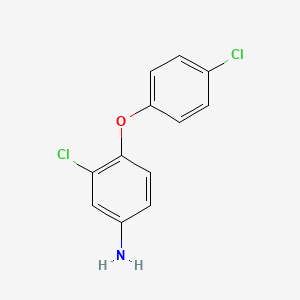 Chemical structure of 3-Chloro-4-(4-chlorophenoxy)aniline