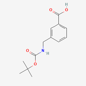 Chemical structure of 3-(Boc-aminomethyl)benzoic acid