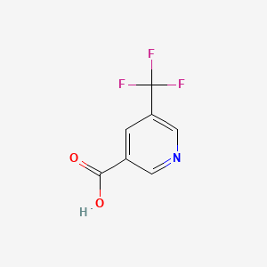 Chemical structure of 5-(Trifluoromethyl)nicotinic acid