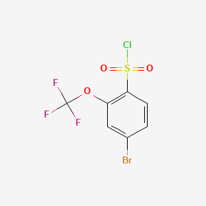 Chemical structure of 4-Bromo-2-(trifluoromethoxy)benzenesulfonyl chloride