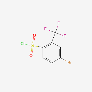 Chemical structure of 4-Bromo-2-(trifluoromethyl)benzenesulfonyl chloride