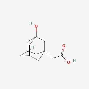 Chemical structure of 3-Hydroxyadamantane-1-acetic acid