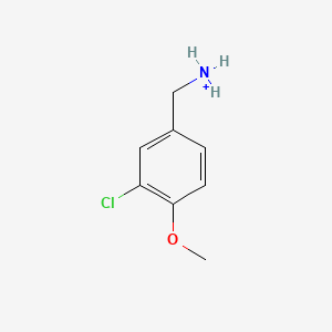 Chemical structure of (3-chloro-4-methoxyphenyl)methanaminehydrochloride