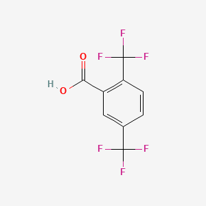 Chemical structure of 2,5-Bis(trifluoromethyl)benzoic acid