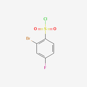 Chemical structure of 2-Bromo-4-fluorobenzenesulfonyl chloride