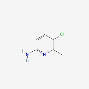 Chemical structure of 2-Amino-5-chloro-6-methylpyridine