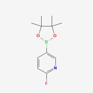 Chemical structure of 2-Fluoropyridine-5-boronic acid pinacol ester